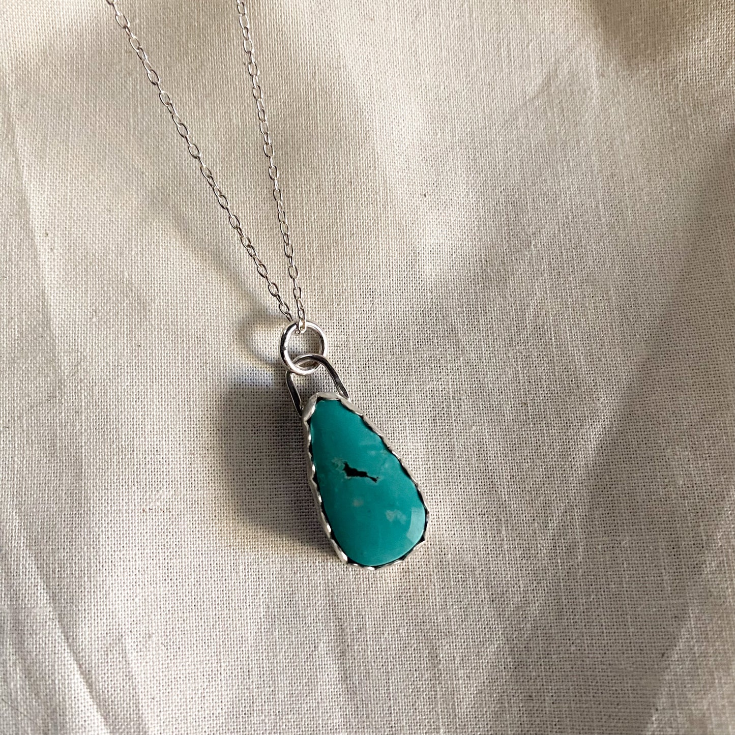 Sterling Silver Pilot Mountain Turquoise Necklace