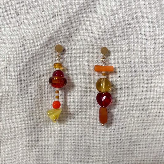 14k Gold Fill Abstract Beaded Studs