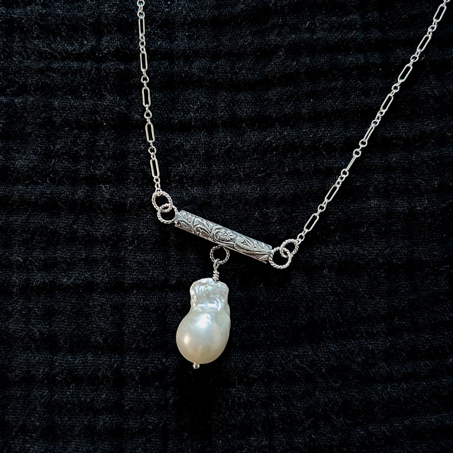 Baroque Pearl Shackle Necklace